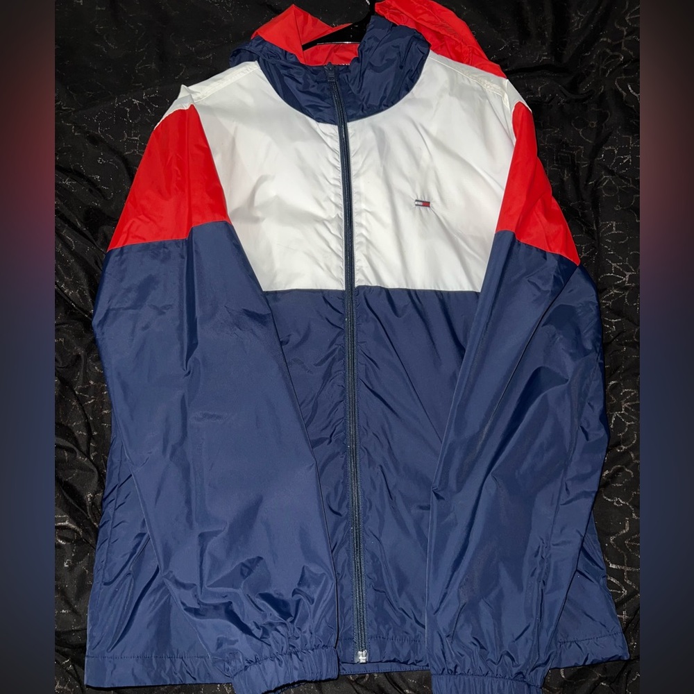 Tommy Hilfiger White and Navy windbreaker